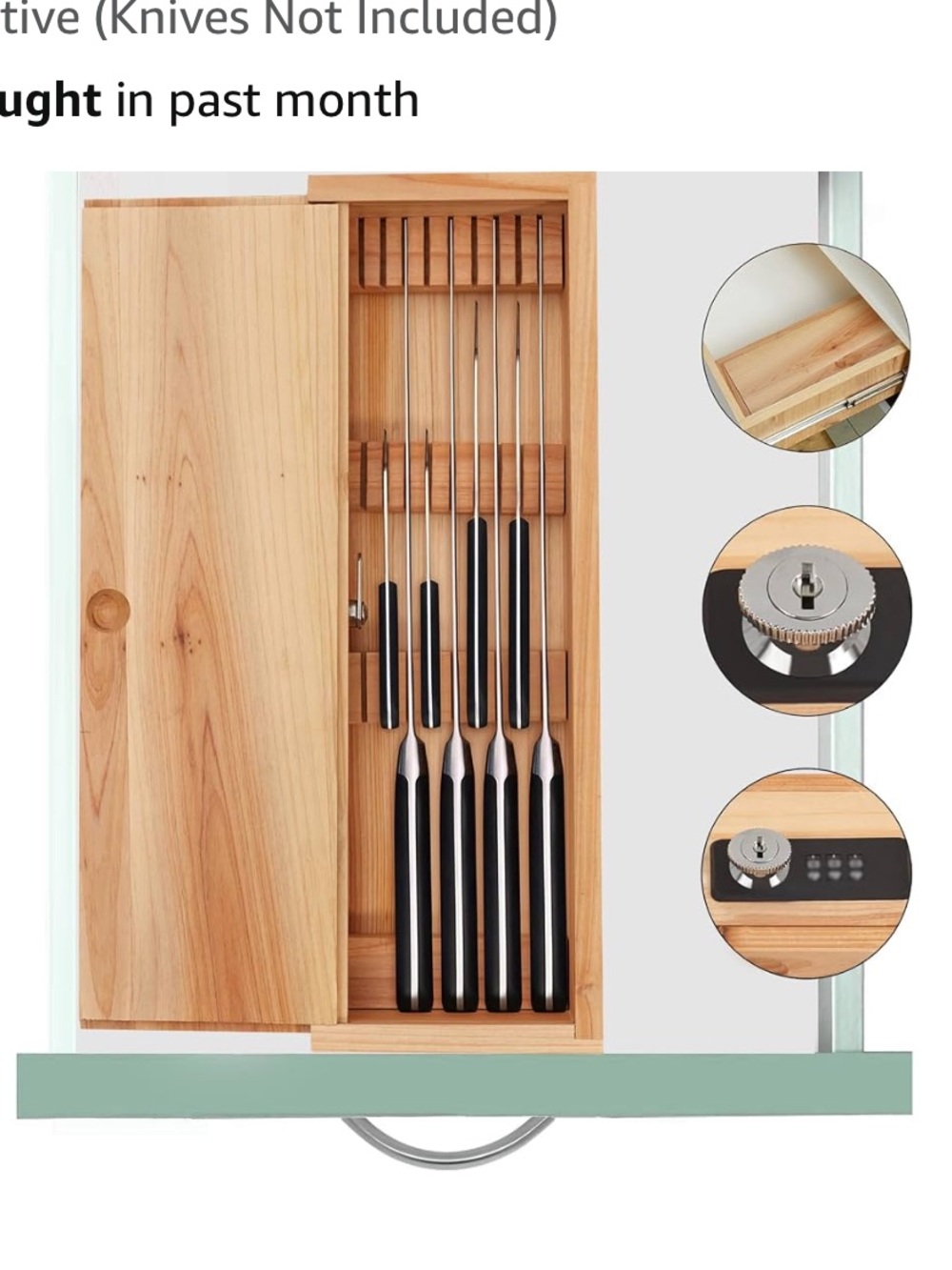 NIB Child Proof Knife Storage Lock Container